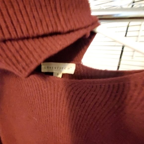 Lovestitch Claire Cutout Sweater Dress - Small, Merlot/Maroon - Picture 5 of 5
